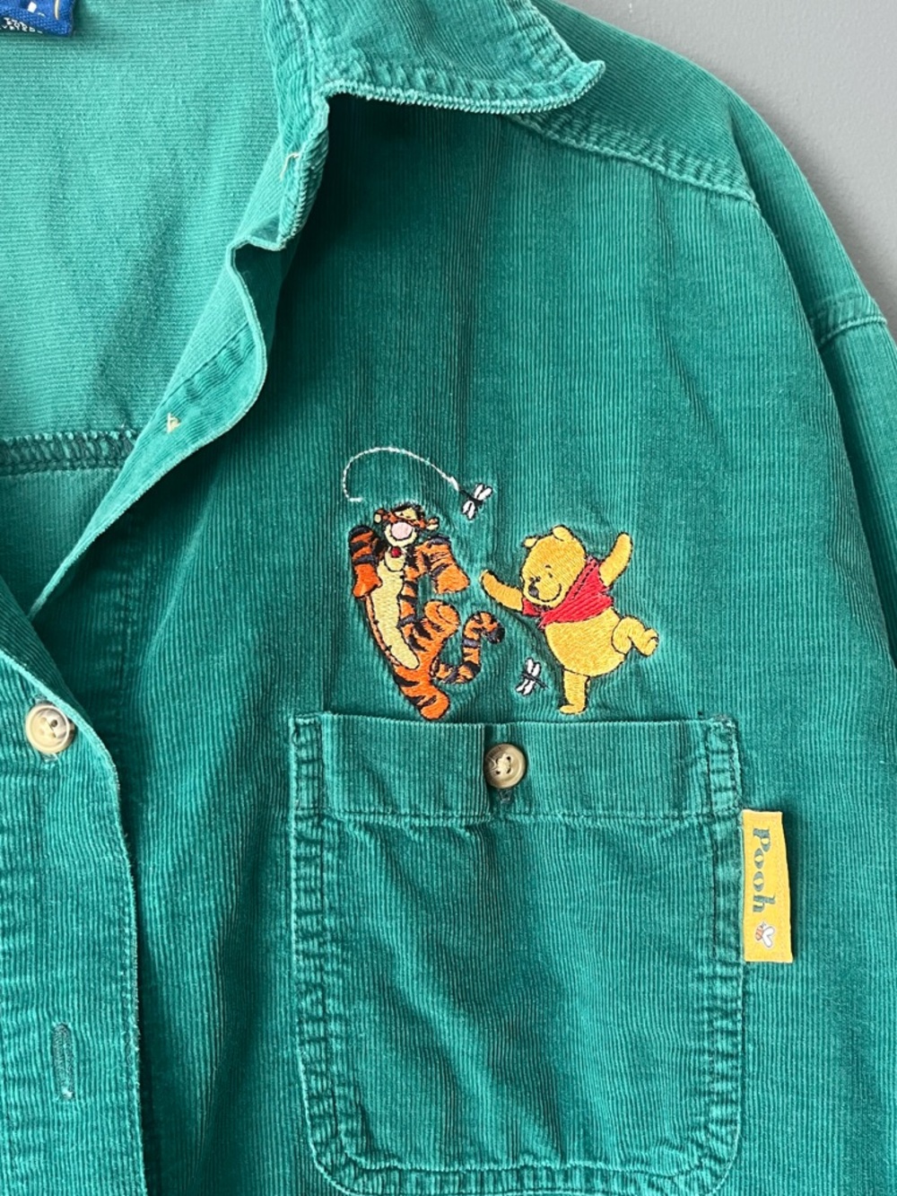 Vintage Disney Winnie The Pooh Corduroy Button Down Shirt - Picture 3 of 9